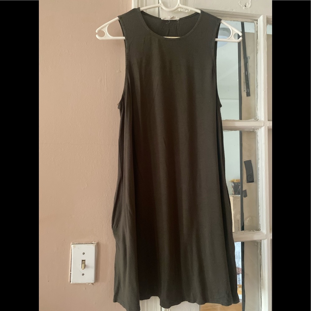 Forest green Socialite fit and flare swing dress with pockets